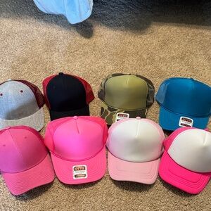 OTTO Trucker Hats in Pink, Black, and Blue